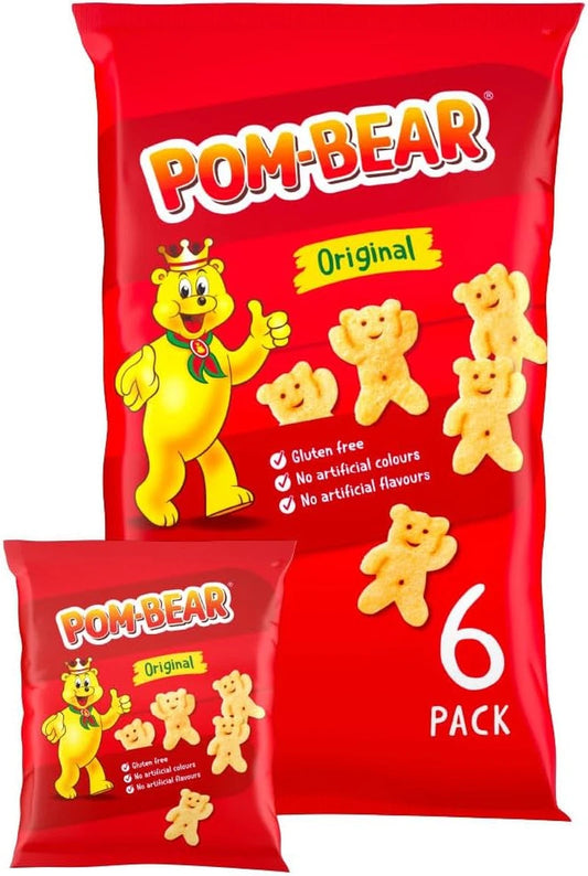 Pom Bear Original Crisps, 6x13g