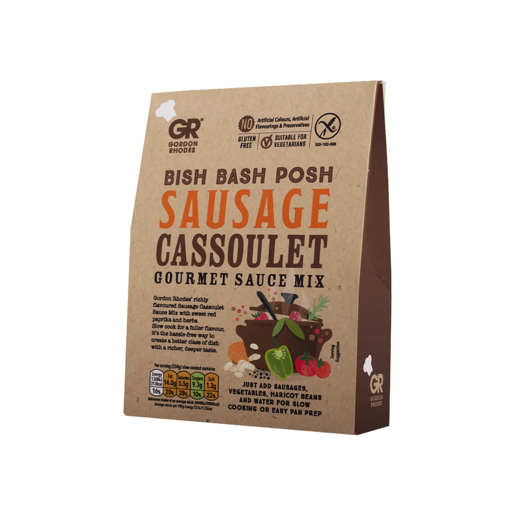 Gordon Rhodes Bish Bash Posh Sausage Cassoulet Gourmet Sauce Mix 75g