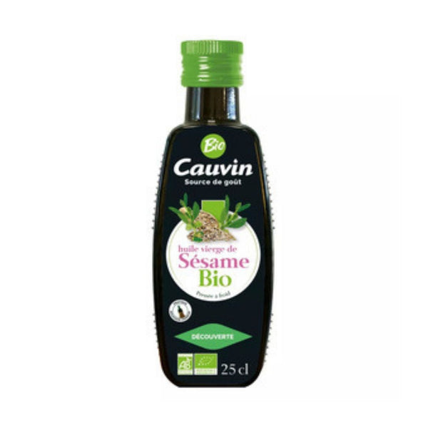 Cauvin Huile Vierge de Sesame Grillé BIO Pressée à Froid 25cl