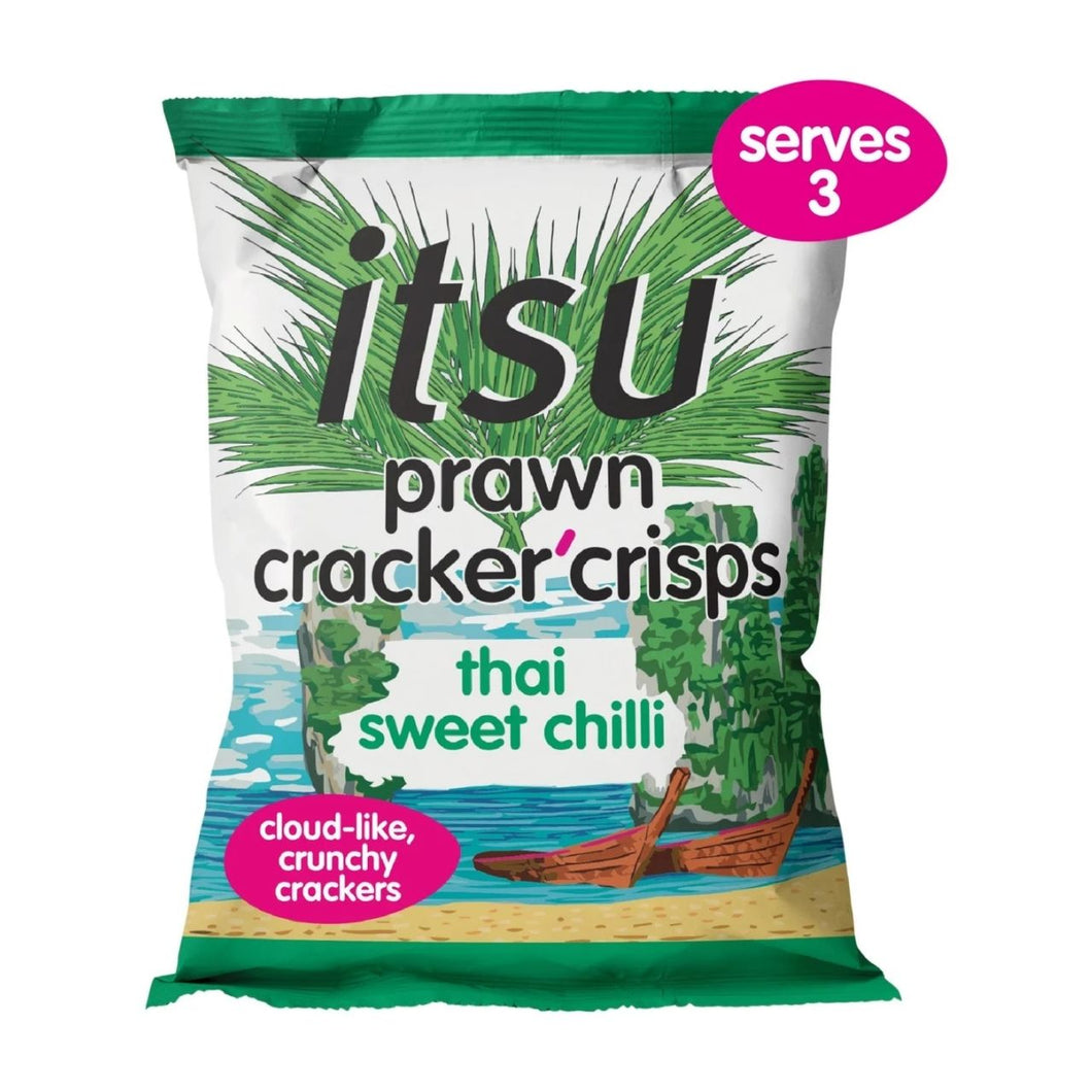 itsu Thai Sweet Chilli Prawn Cracker Crisps Sharing Bag 60g
