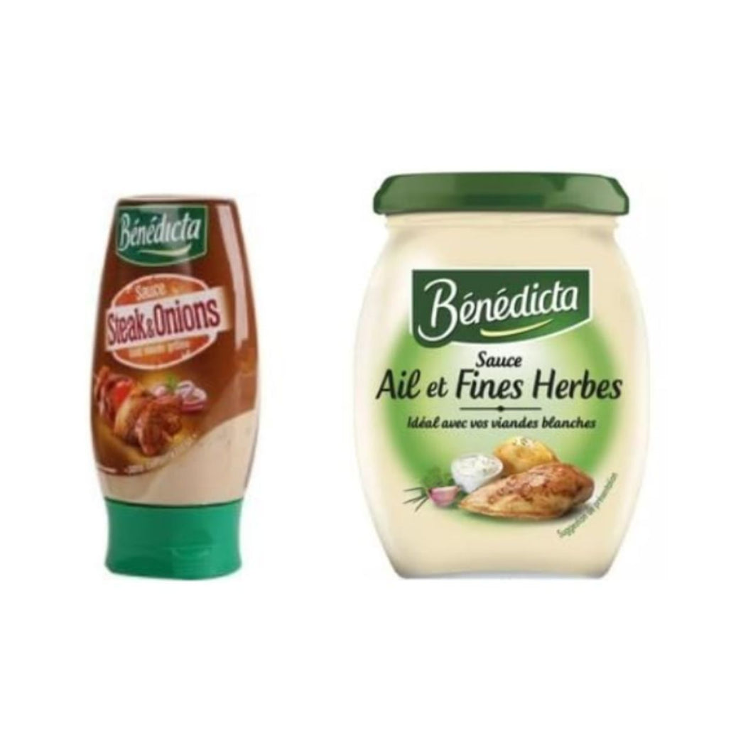 Bénédicta Sauce Ail et Fines Herbes, Garlic and Fine Herbs Sauce, Steak & Onions Sauce