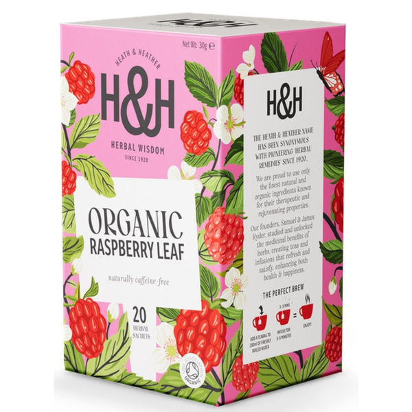 Heath & Heather Organic Raspberry Leaf 20 Tea Bags