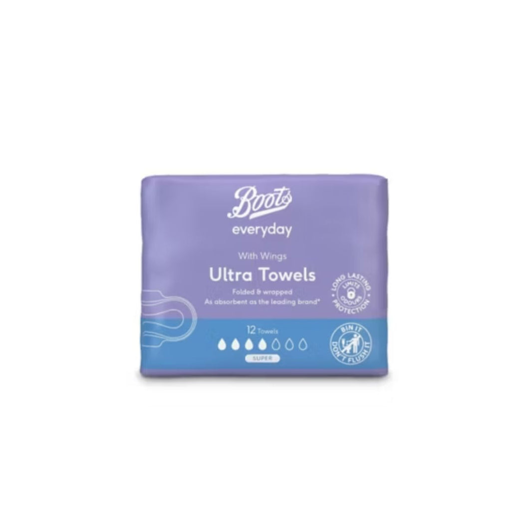 Boots Everyday Ultra Towels Super Wing 12s
