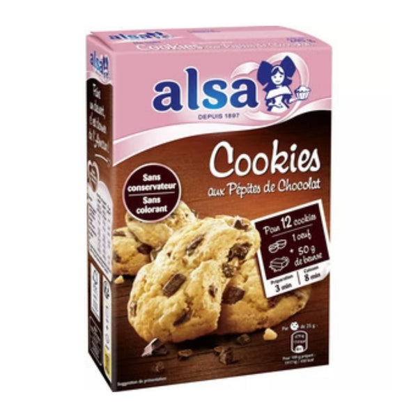 Alsa Préparation Cookies Nature et Pépites de Chocolat 300g