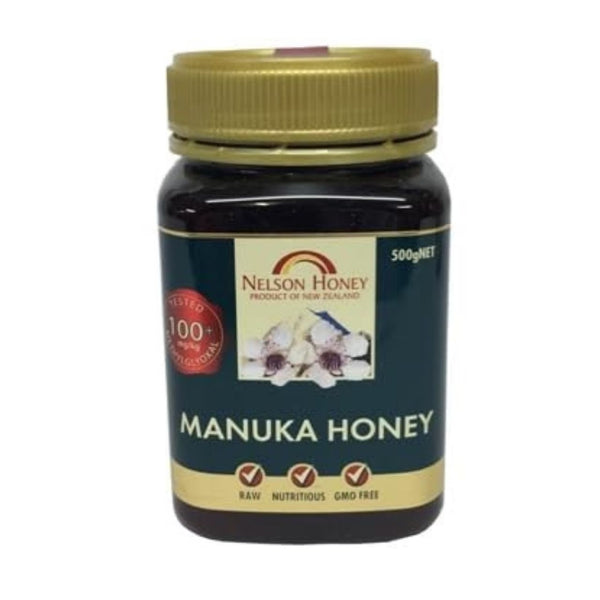 Nelson Honey Manuka Honey Multifloral, Raw, GMO Free, 100+ MGO, 500g