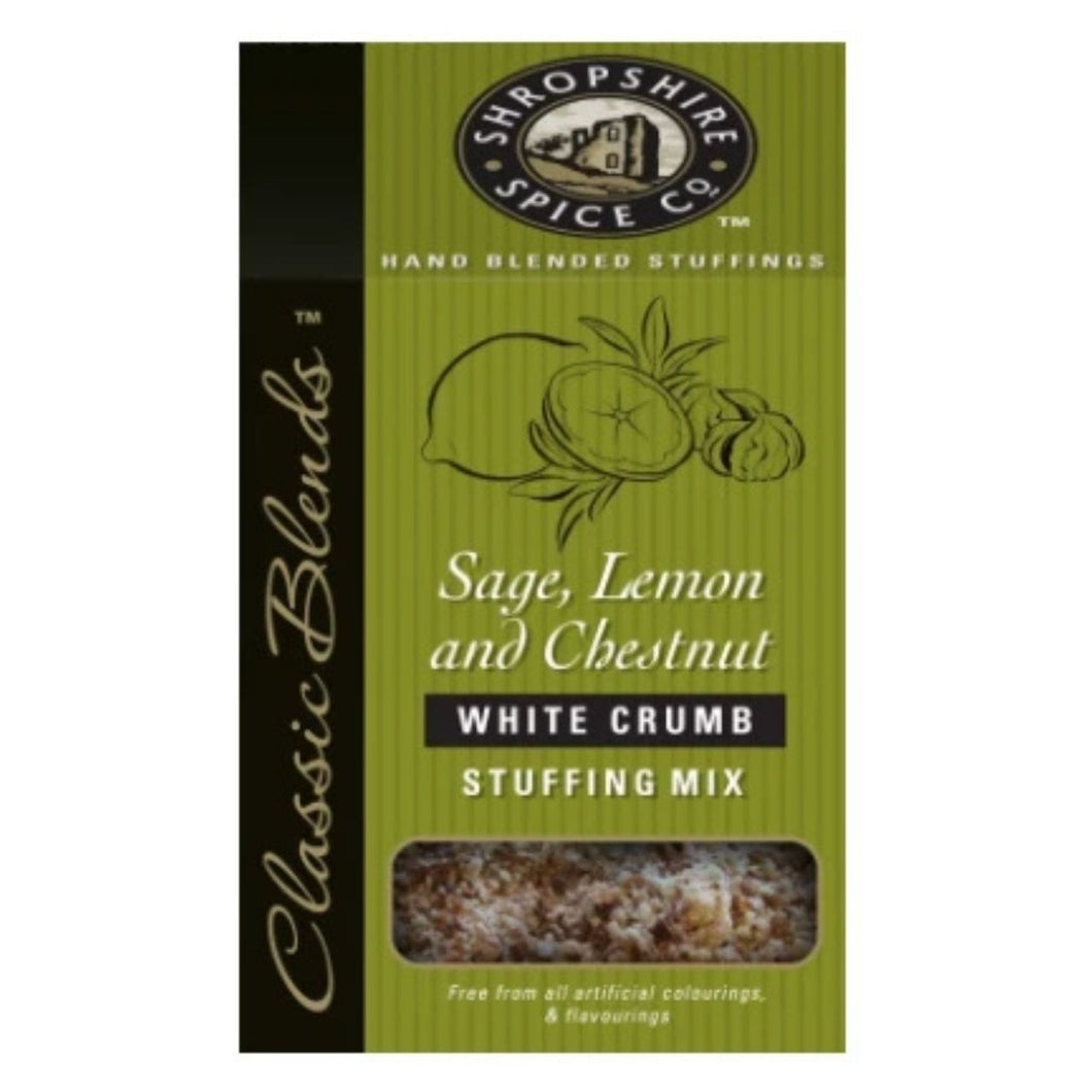 SHROPSHIRE SPICE CO. Sage, Lemon & Chestnut White Crumb Stuffing Mix 150g