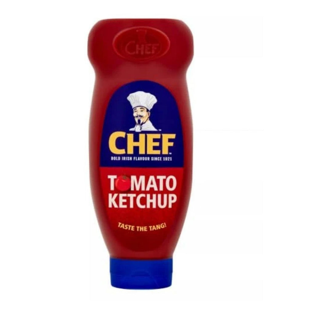 Chef Tomato Ketchup, Bold Irish Flavour, Top Down Squeezy Bottle, 390g