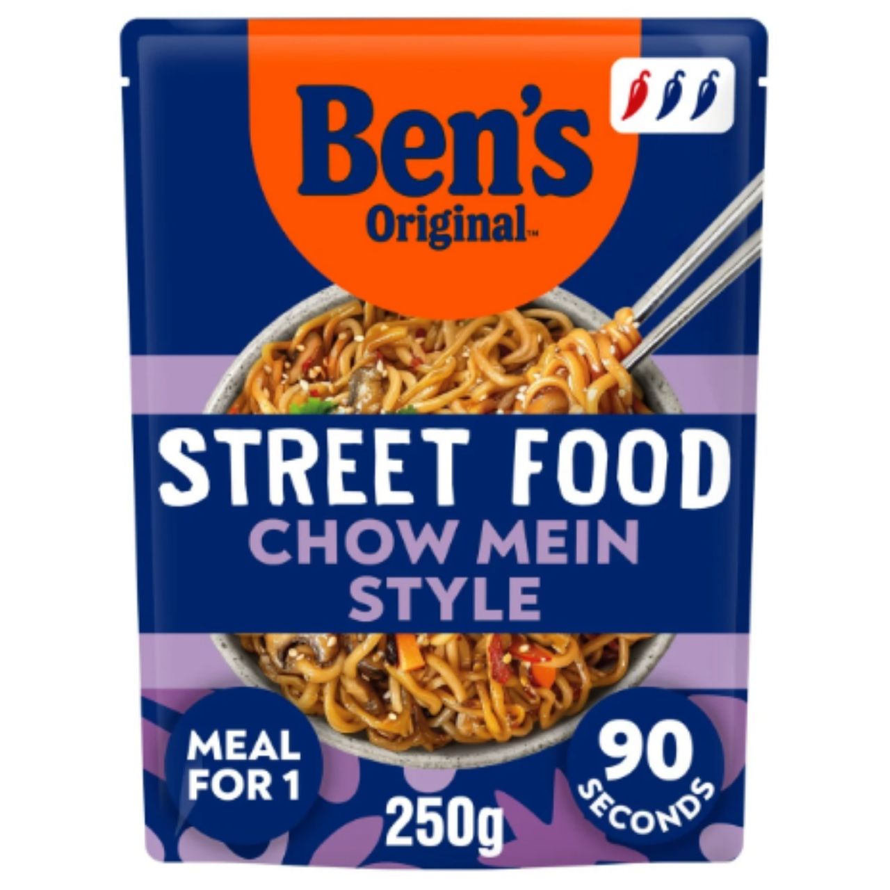 Ben's Original Street Food Microwave Noodles Chow Mein Style - 250g