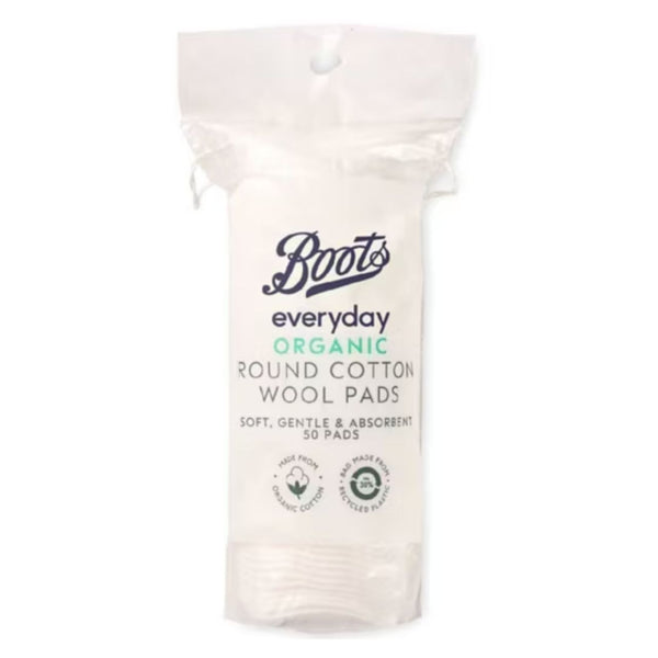 Boots Everyday Organic Round Cotton Wool Pads 50 pads