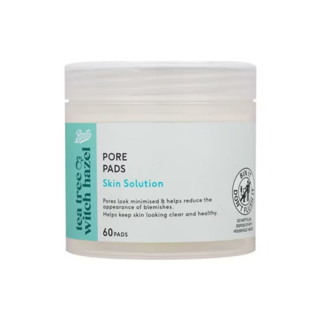 Boots Tea Tree & Witch Hazel Exfoliating Pads 60s