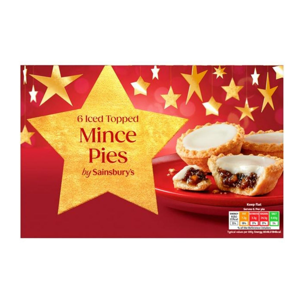 Sainsbury's 6 x Iced Topped Mince Pies 305g