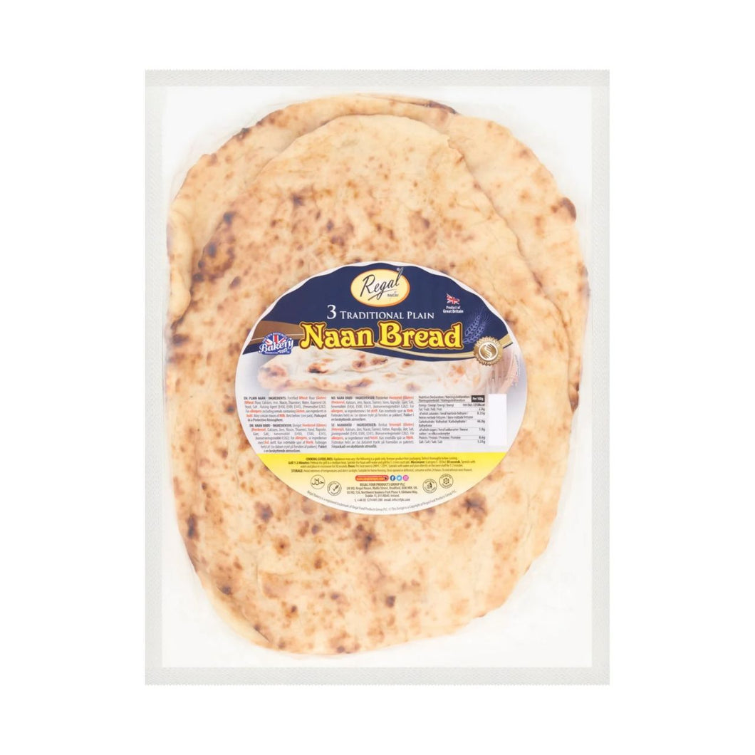 Regal Large Plain Naan - 3 per pack