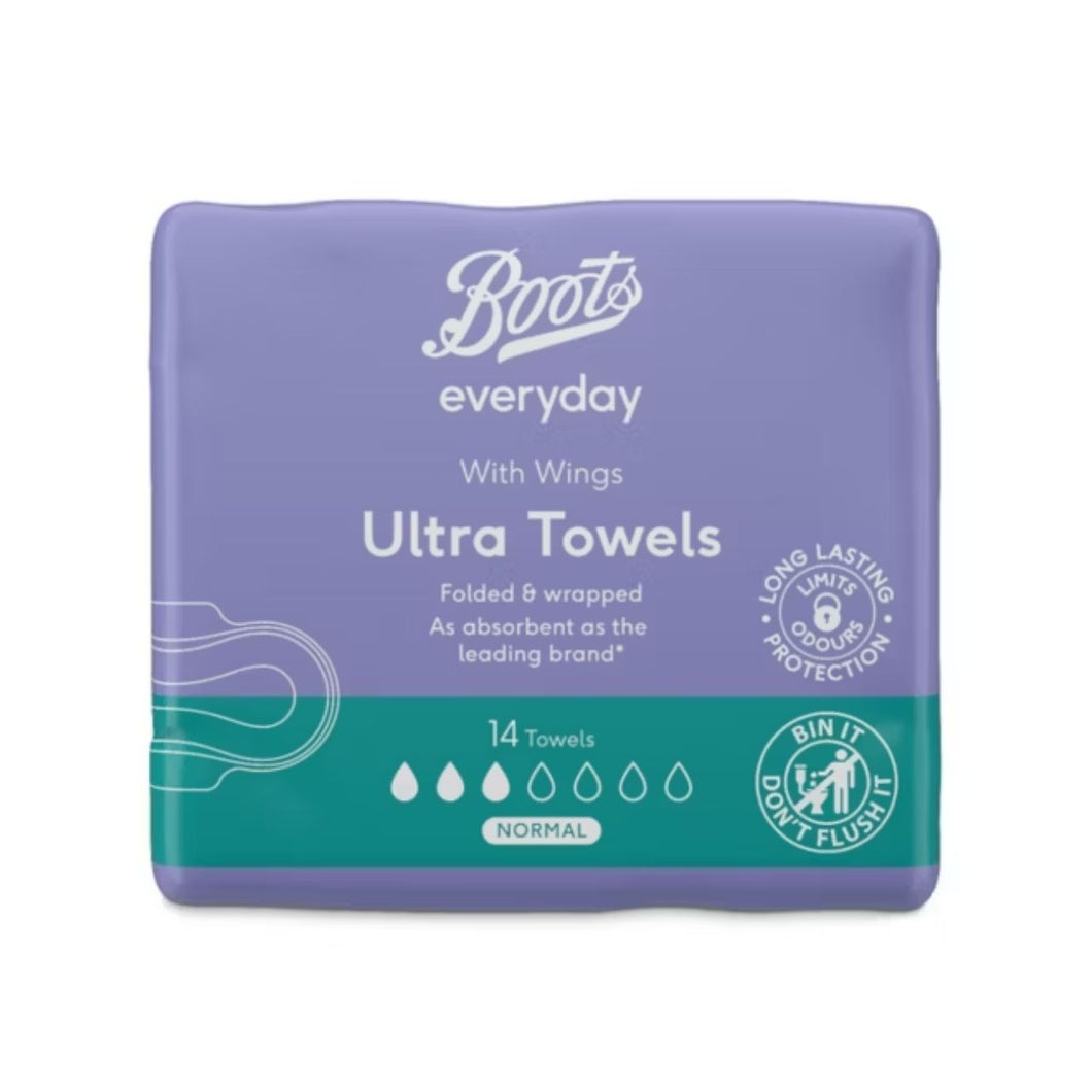 Boots Everyday Ultra Towels Normal Wing 14s