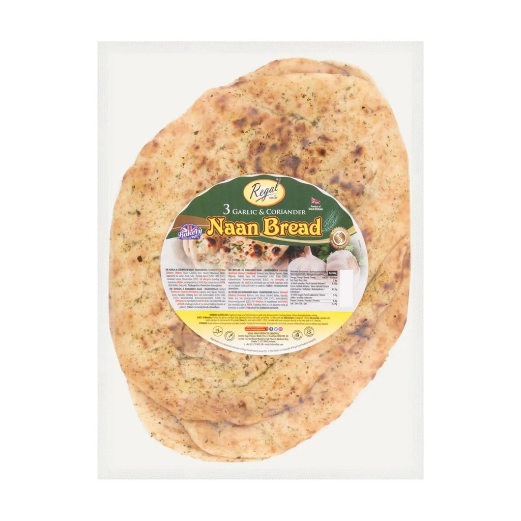 Regal Large Garlic Coriander Naan - 3 per pack