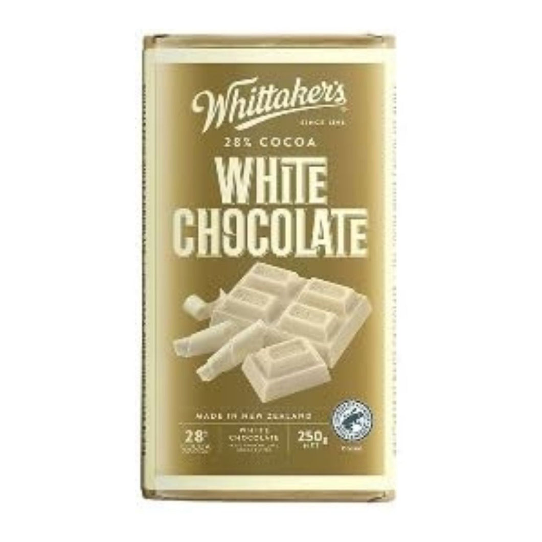 Whittaker's White Chocolate Block, 28% Cocoa, Made in New Zealand, 250g