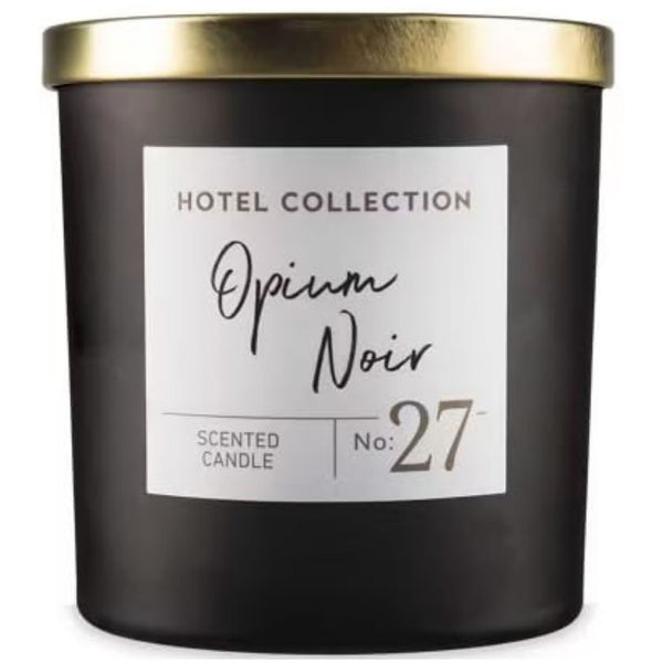 Hotel Collection Opium Noir Scented Candle No. 27, Black Glass with Gold Lid