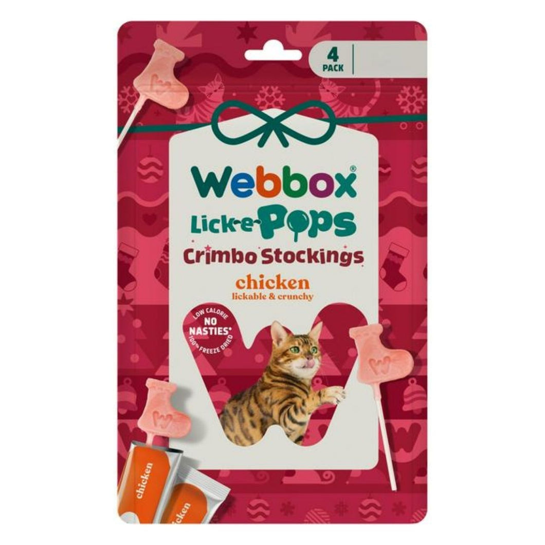 Webbox Lick-e-Pops 4 x 1.4g Crimbo Stockings Chicken Cat Treats