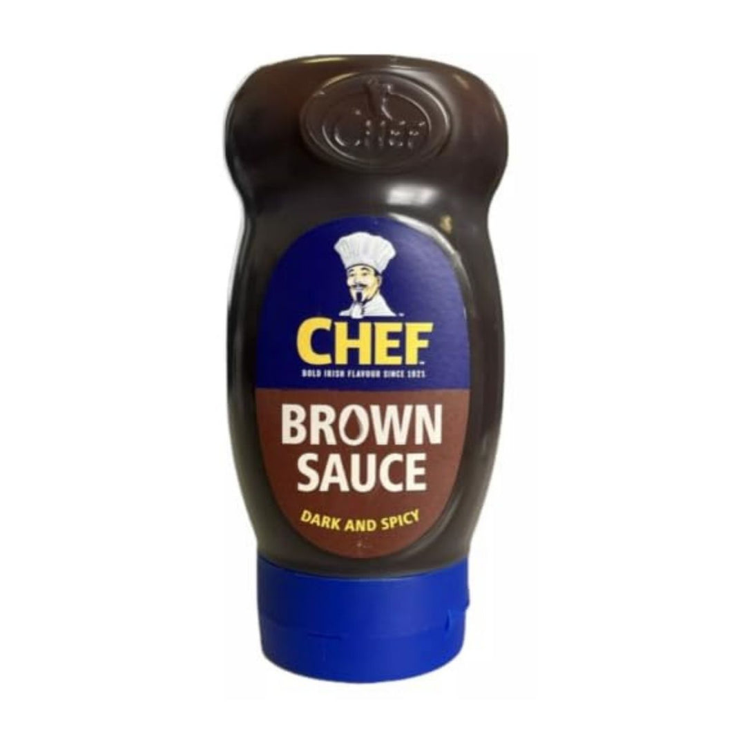 Chef Brown Sauce, Dark and Spicy, Bold Irish Flavour, Squeezy Bottle