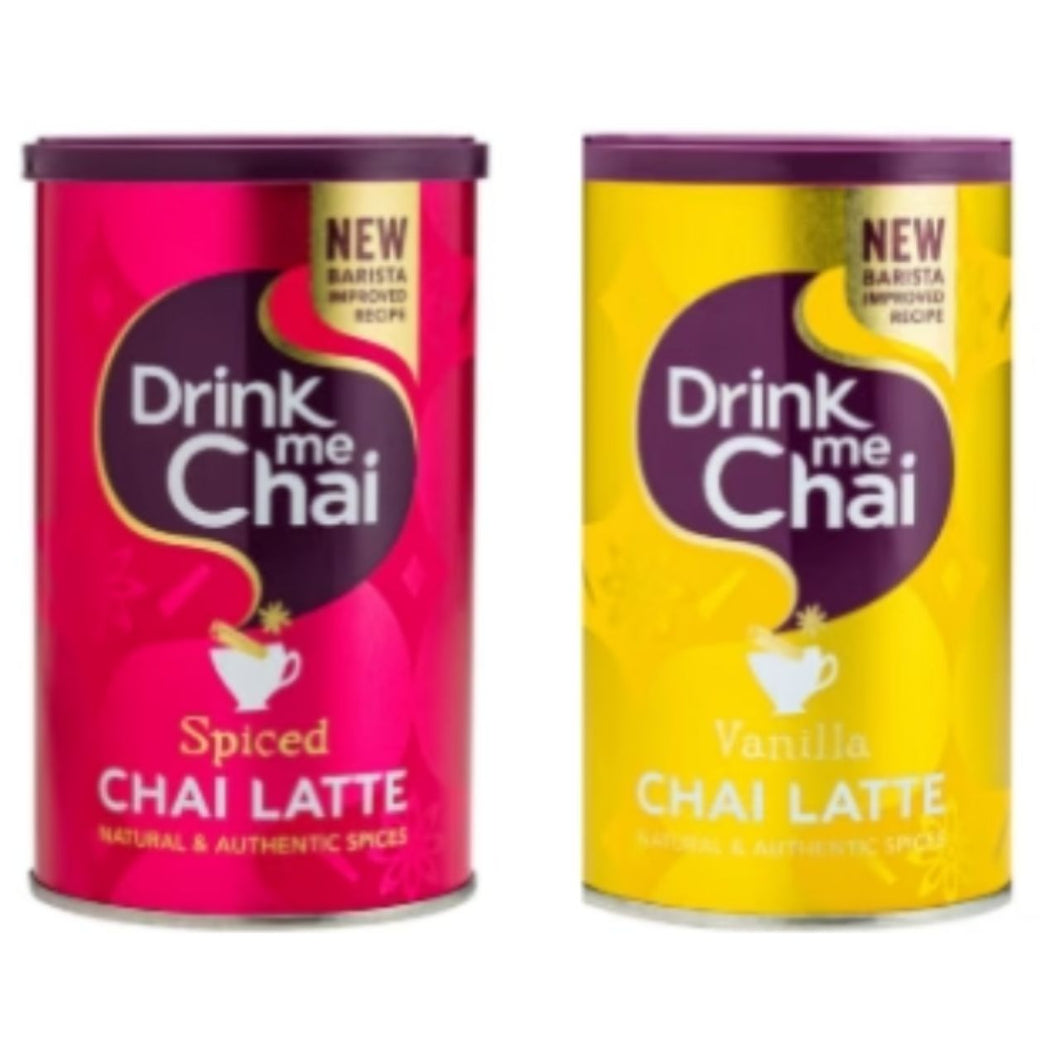 DRINK ME CHAI Spiced Chai Latte 250g & DRINK ME CHAI Vanilla Chai Latte 250g