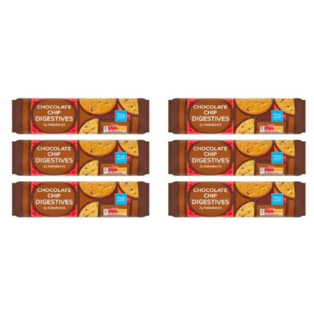 Sainsbury's 400g Chocolate Chip Digestives - Pack of 6