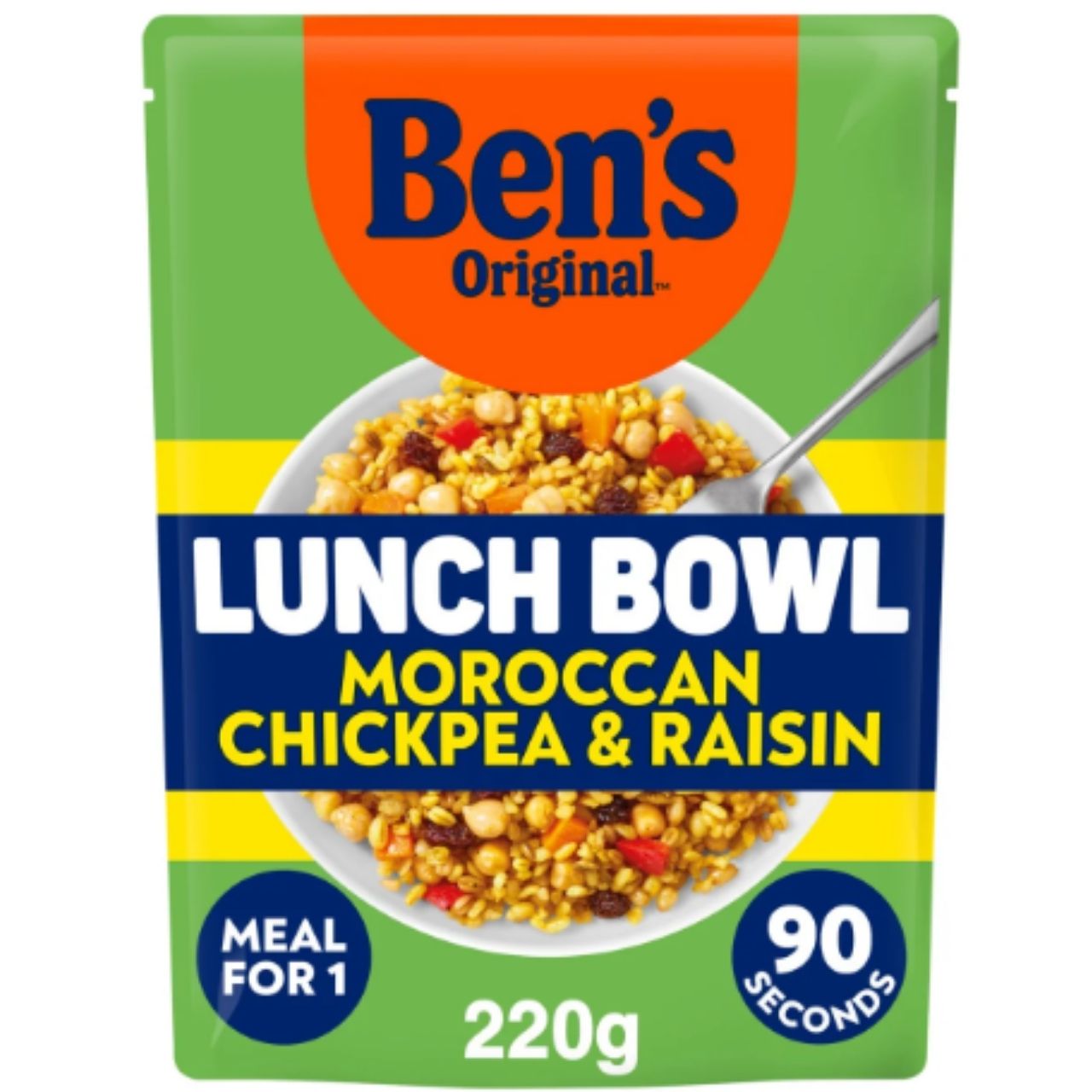 Ben's Original Lunch Bowl Ready Meal Moroccan Style Chickpeas & Raisins - 220g