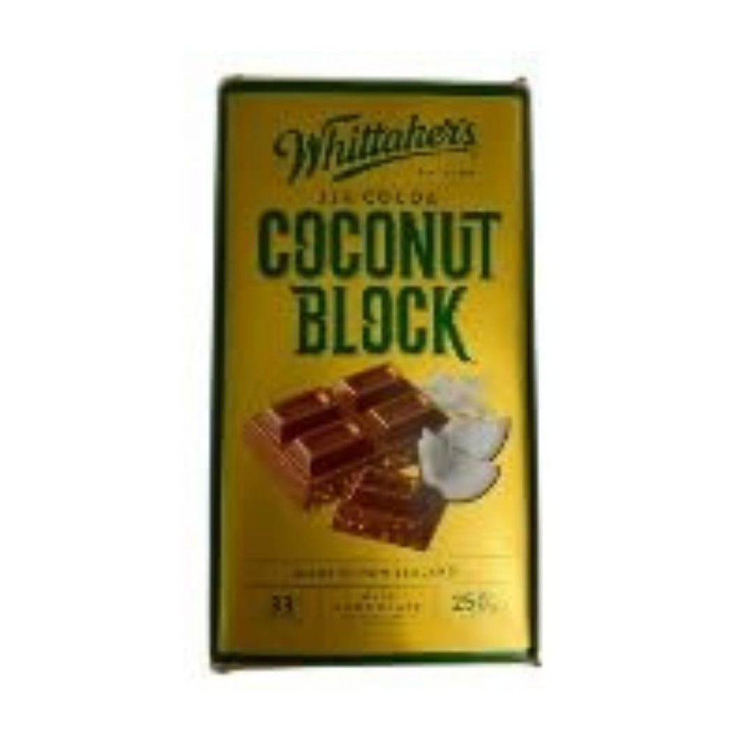 Whittaker's Coconut Block Chocolate, 33% Cocoa, 250g