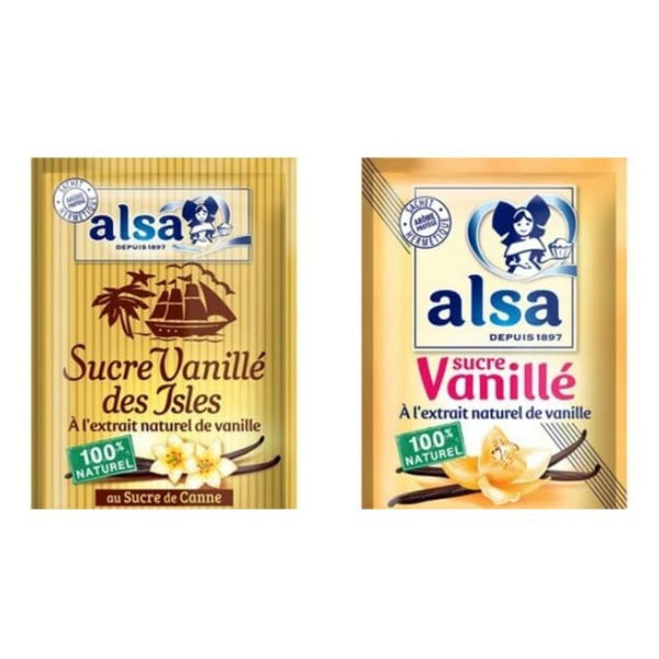 Alsa Sucre Vanillé, Natural Vanilla Extract, 100% Naturel, Baking Sugar, Vanilla Flavoured