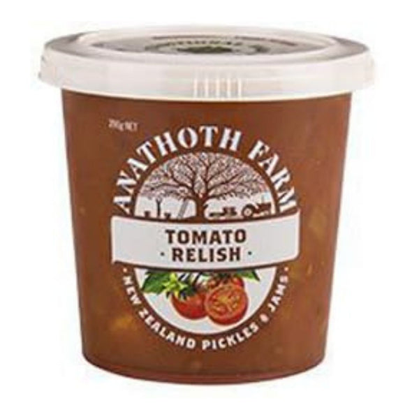 Anathoth Farm Tomato Relish, New Zealand Pickles and Jams, 390g