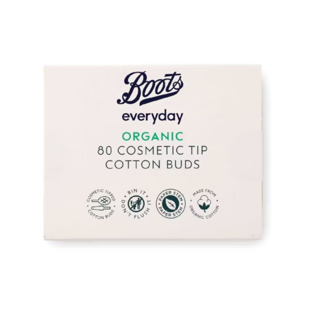 Boots Everyday Organic Cosmetic Tip Cotton Buds 80 buds
