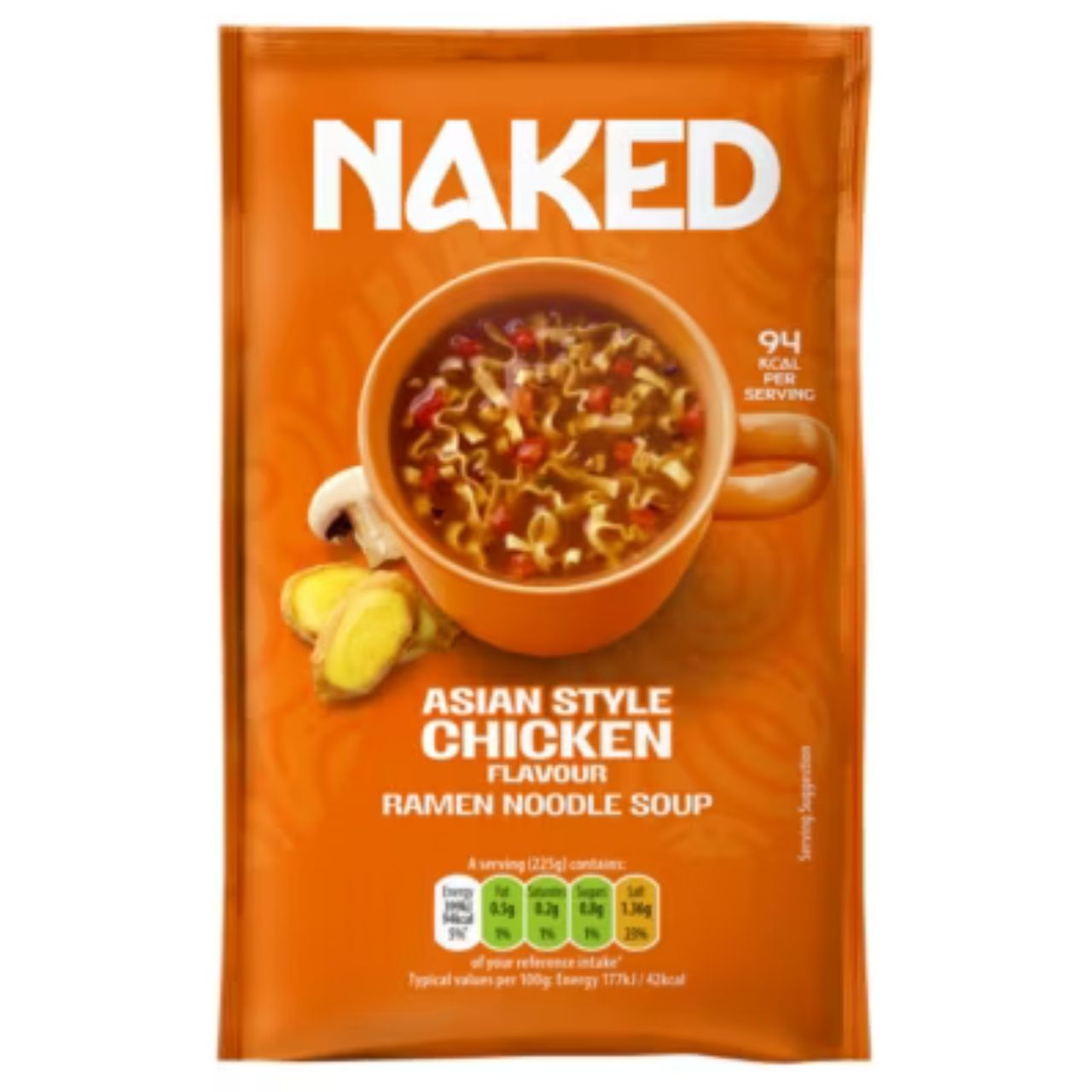 Naked Asian Style Chicken Flavour Ramen Noodle Soup 25g