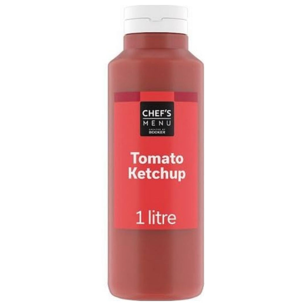 Tomato Ketchup 1 Litre – Ready to Use Sauce for Burgers & Chips – Chef’s Menu – Suitable for Home & Catering