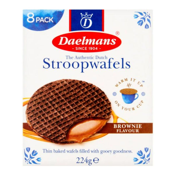 Daelmans 8 x Brownie Flavour Stroopwafels 224g