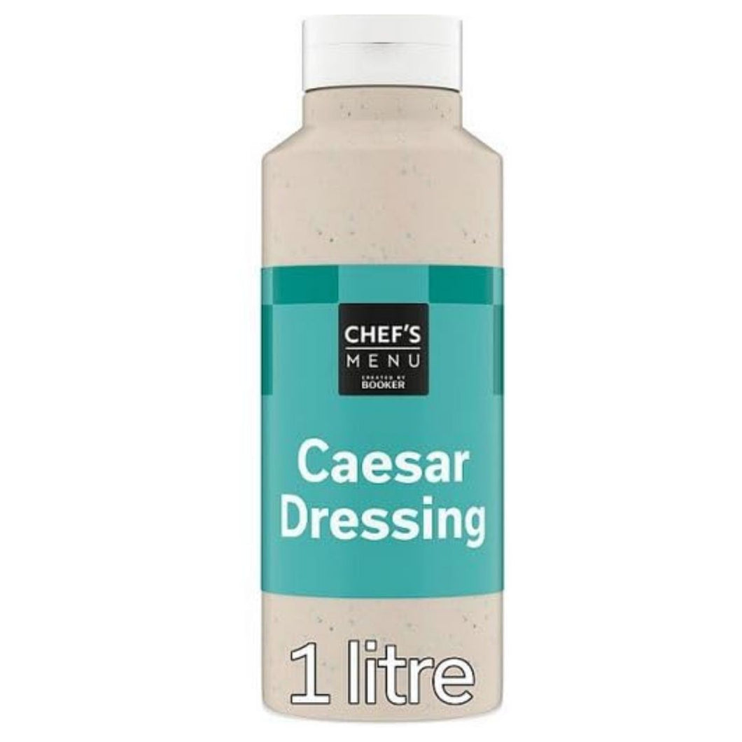 Caesar Dressing 1 Litre – Ready to Use Salad Dressing for Salads & Wraps – Chef’s Menu – Suitable for Home & Catering