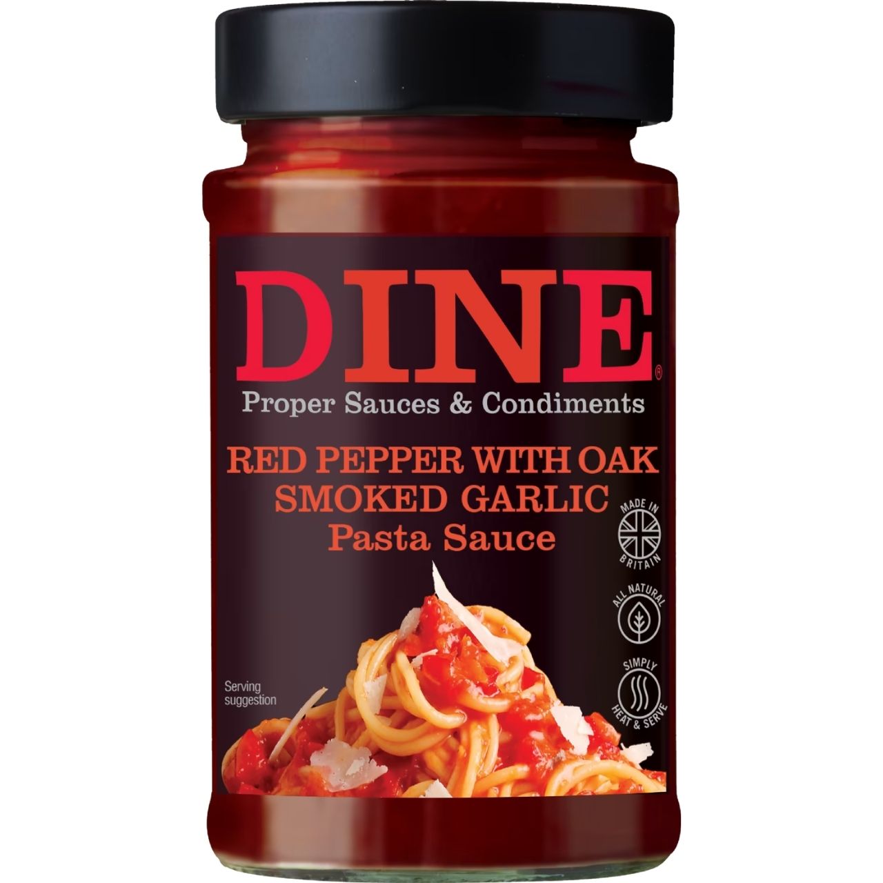 DINE Red Pepper with Oak Smoked Garlic Pasta Sauce 350g