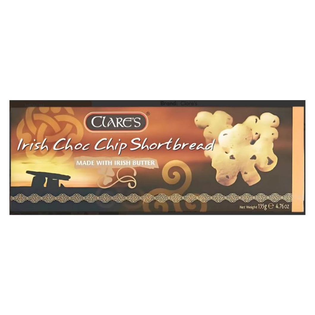 Clare's Irish Choc Chip Shortbread, Made with Irish Butter, 135g