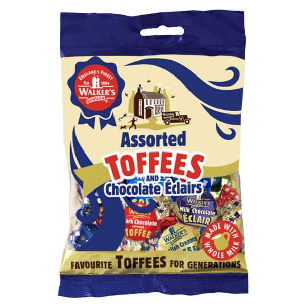 Walkers Nonsuch Assorted Toffees and Chocolate Éclairs, 150g - 6 Bags