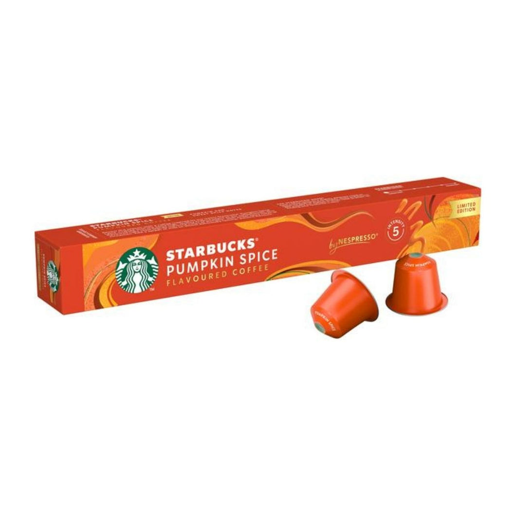 Starbucks 51g Pumpkin Spice Latte Flavoured Blonde Roast Coffee by Nespresso Coffee Pods, Limited Edition
