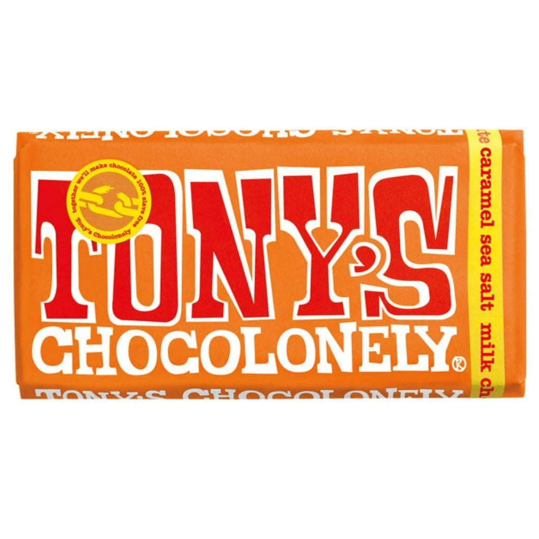 Tony's Chocolonely Milk Chocolate Caramel Sea Salt, 180g