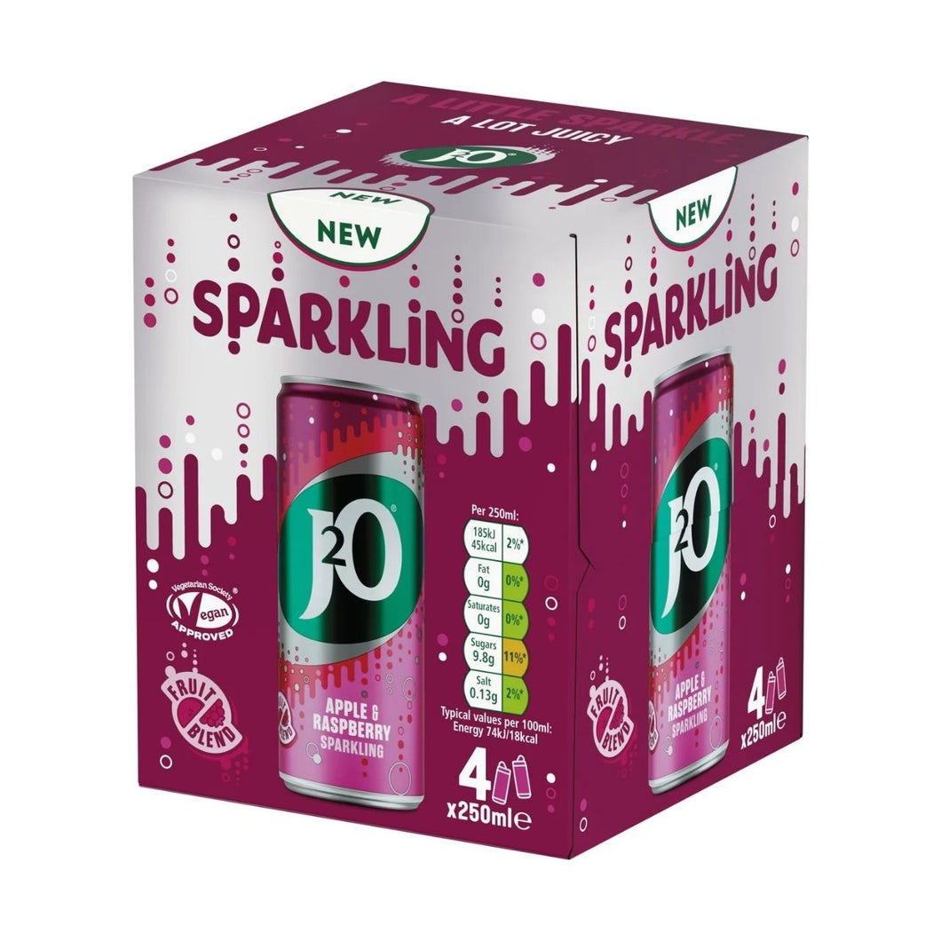 J2O Sparkling Apple & Raspberry 4 x 250ml