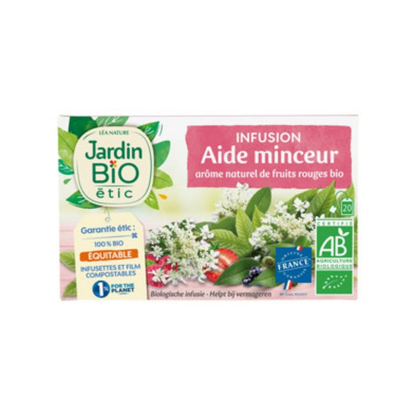 Jardin Bio Infusion Aide Minceur Fruits Rouge (20 Sachets) 30g