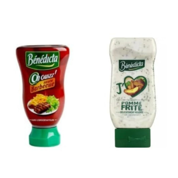 Bénédicta Sauce Duo Pack, Barbecue and Pomme Frite, No Preservatives, Squeeze Bottle