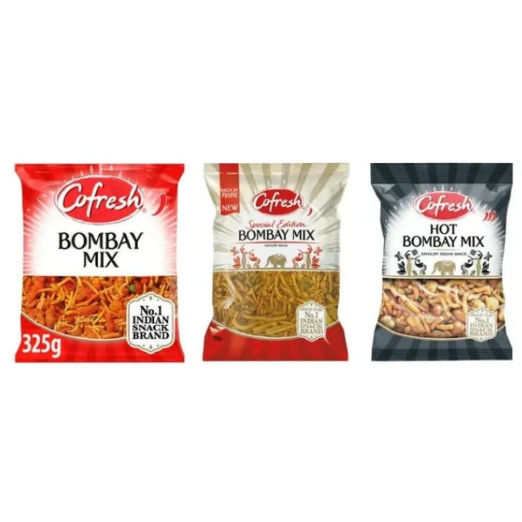 Cofresh Bombay Mix, Savoury Indian Snack, Special Edition and Hot Varieties, High in Fibre
