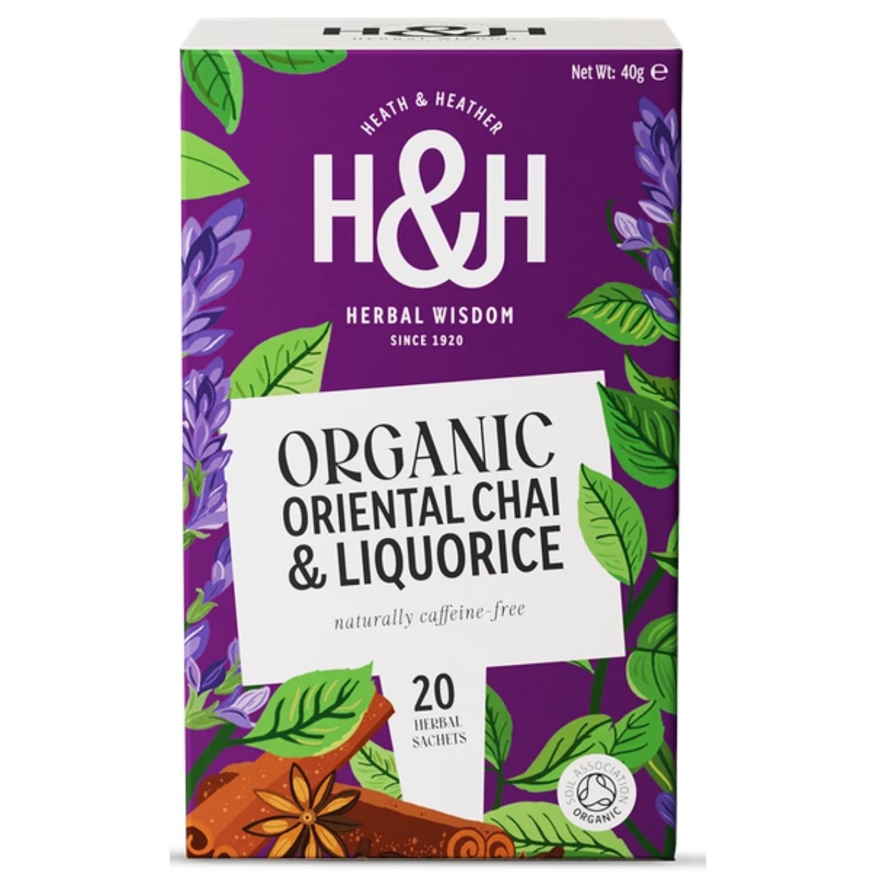 Heath & Heather Organic Oriental Chai & Liquorice 20 Tea Bags