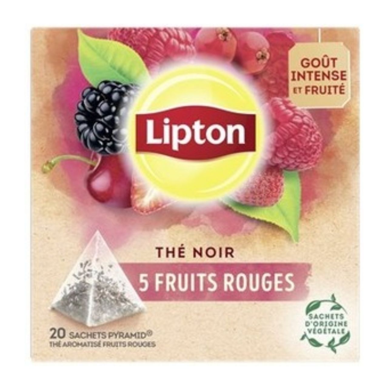 Lipton Thé 5 Fruits Rouges 20 sachets 34g