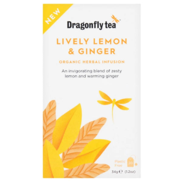 Dragonfly Organic Lively Lemon & Ginger - 20 bags