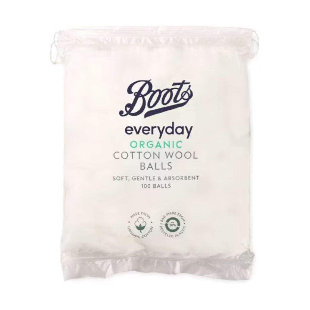 Boots Everyday Organic Cotton Wool Balls x 100