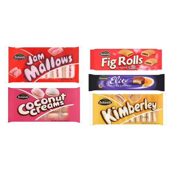 Bolands Biscuit Variety Pack, Jam Mallows, Fig Rolls, Coconut Creams, Kimberley, Elite Chocolate