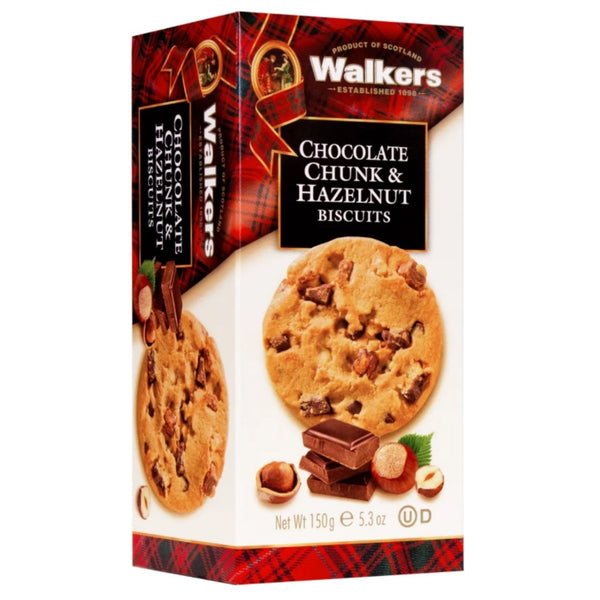 Walkers Chocolate Chunk & Hazelnut Biscuits, 150g