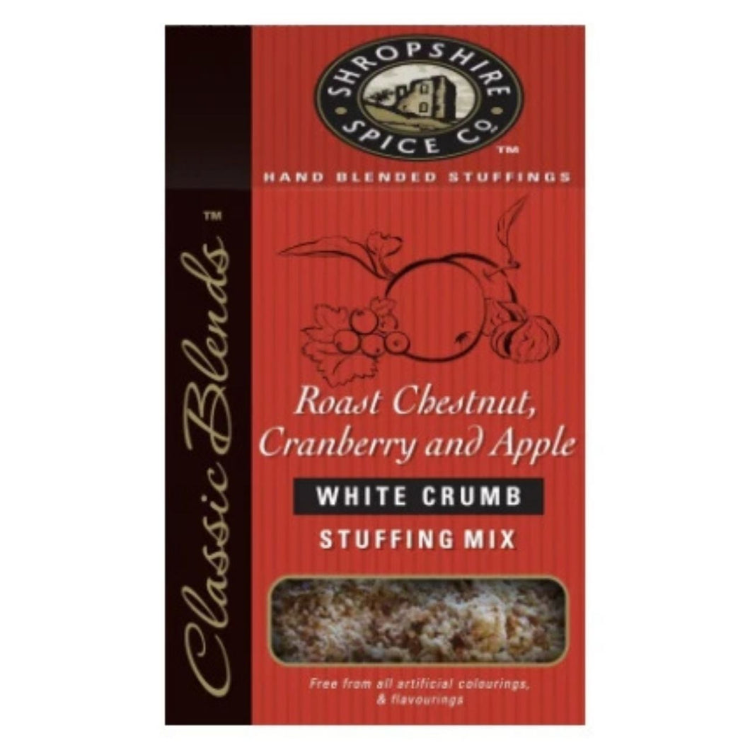 SHROPSHIRE SPICE CO. Roast Chestnut, Cranberry & Apple White Crumb Stuffing 150g