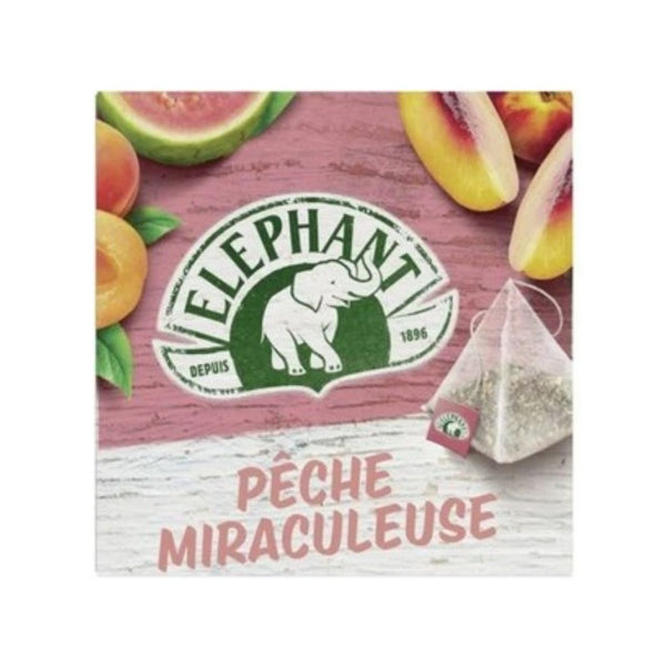 Elephant Infusion Pêche Miraculeuse Abricot Goyave x20 Sachets 38g